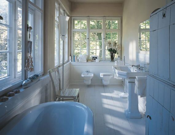 Salle de bain au style rétro vintage